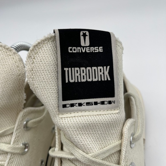 Converse x Rick Owens DRKSHDW TURBODRK Chuck 70 Low Lily White 172345C Mens 5W7 - Picture 3 of 11